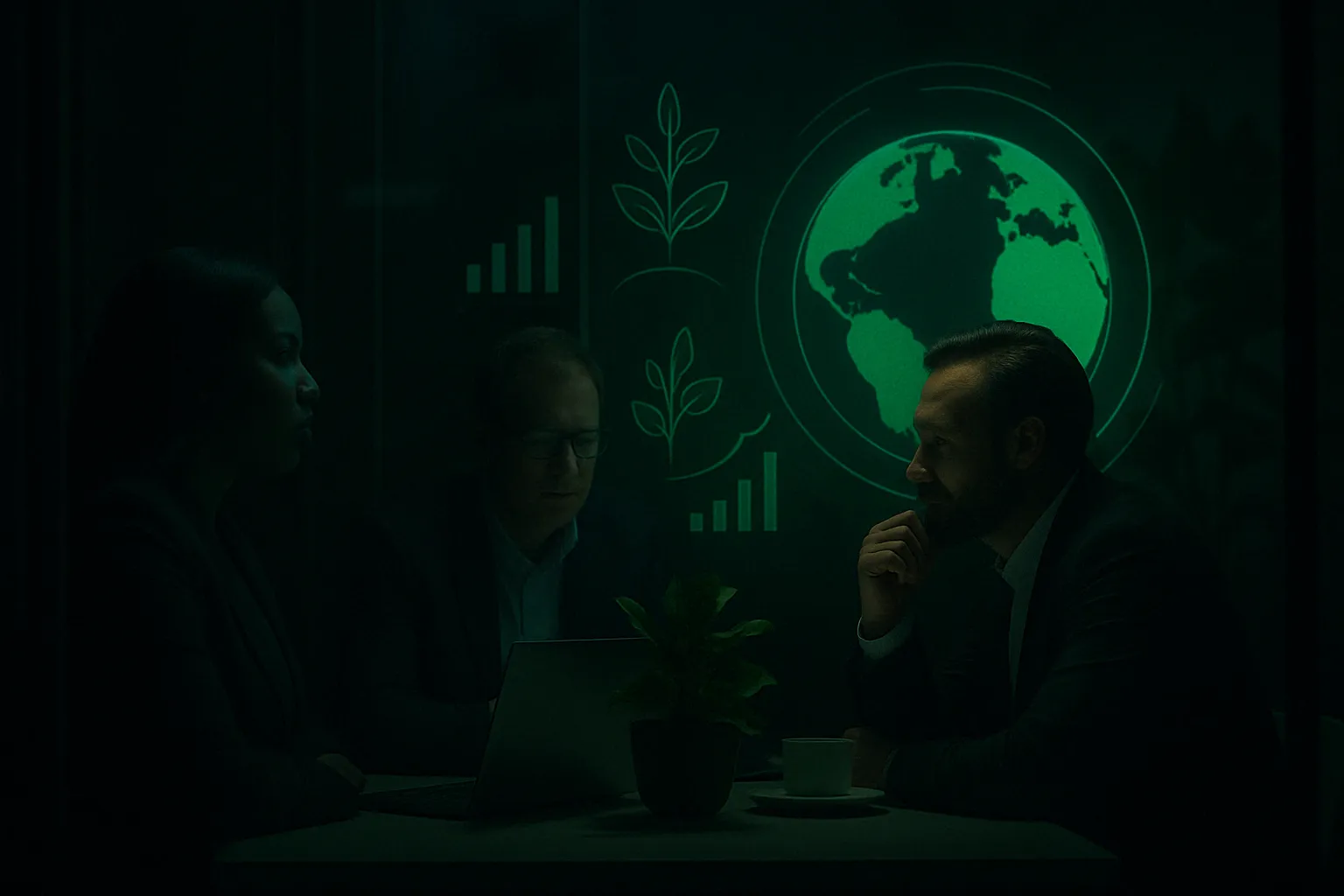 Executive team reviewing digital transformation roadmap