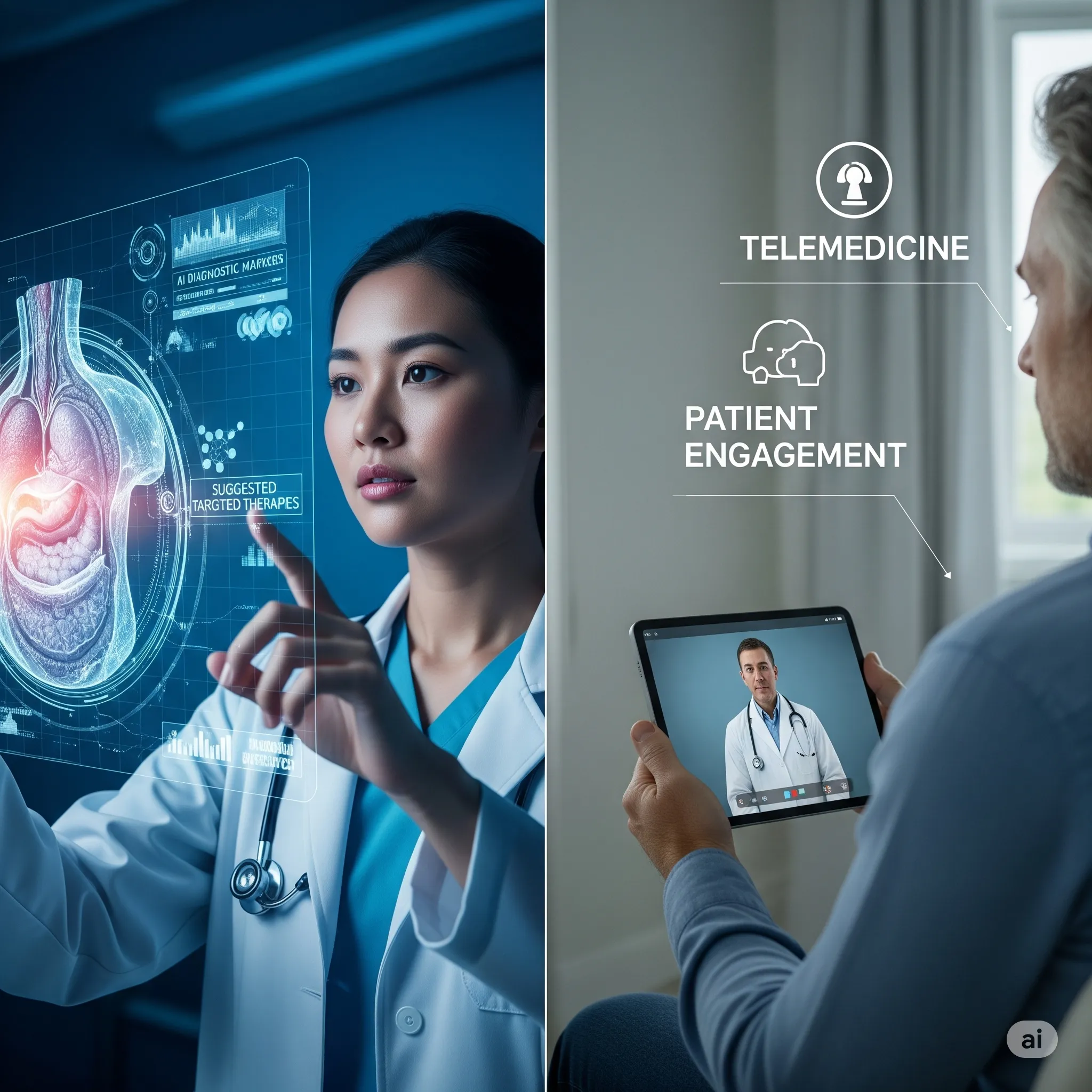 Clinical AI diagnostics in a modern healthcare setting